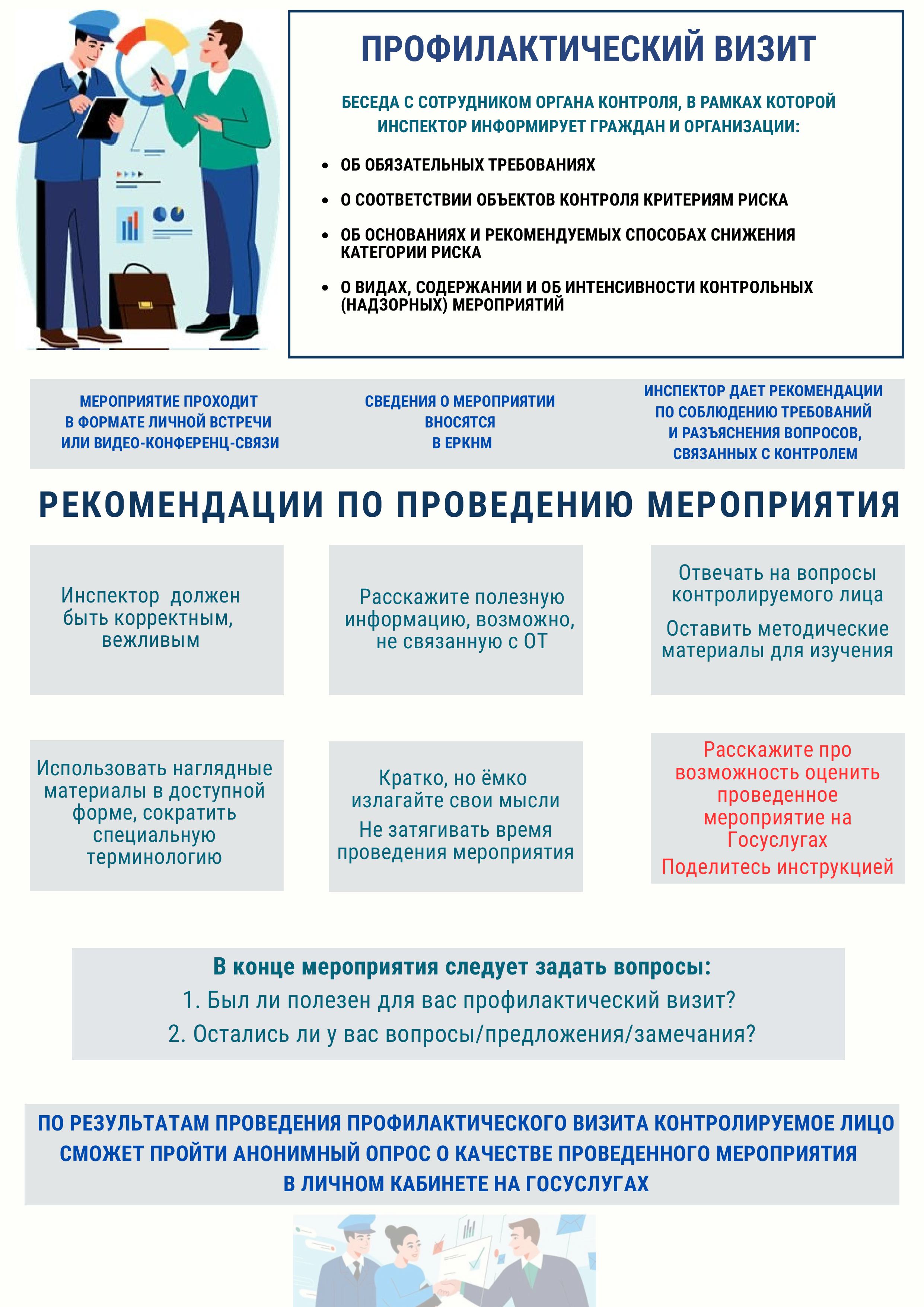  Субъекты малого предпринимательства, а также СОНКО (социально ориентированные некоммерческие организации), государственные или муниципальные учреждения могут записаться на профилактический визит через личный кабинет на Госуслугах..