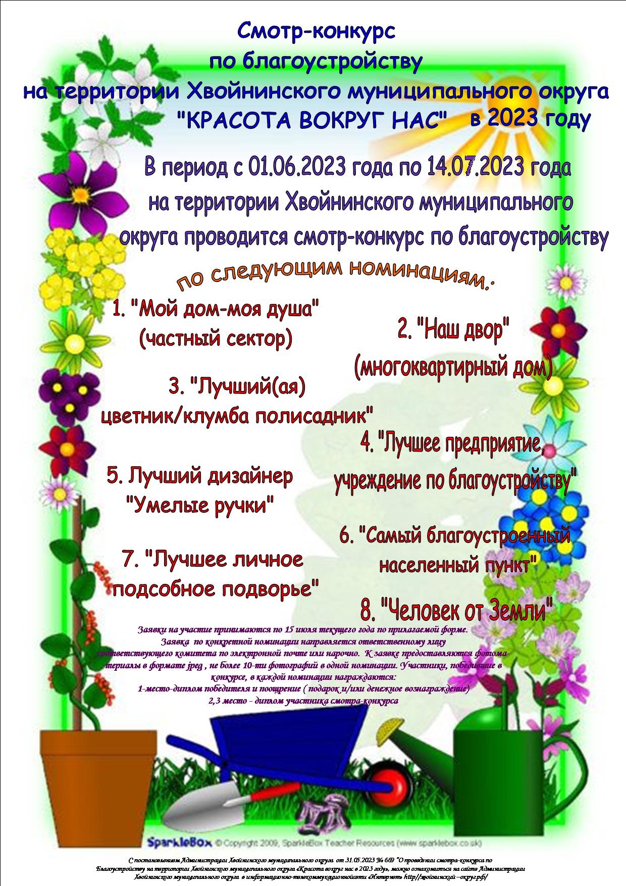 Смотр-конкурс по благоустройству на территории Хвойнинского муниципального округа «Красота вокруг нас» в 2023 году.