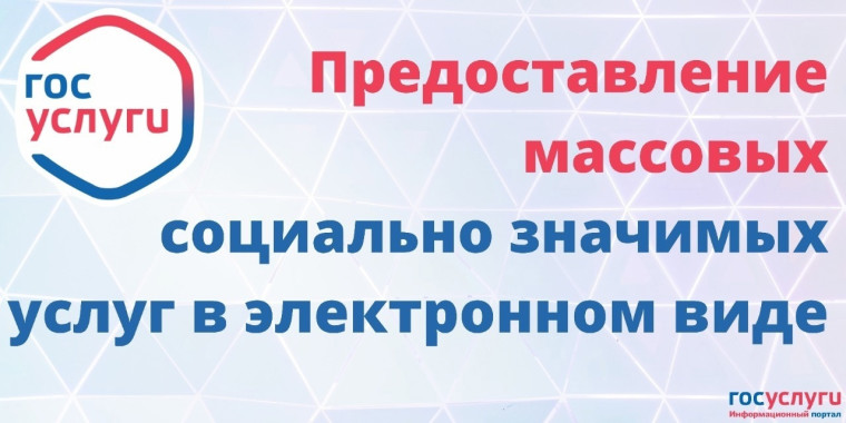 Для обеспечения доступности и качества, повышения уровня жизни и удобства граждан существует возможность получения массовых социально значимых услуг в электронном виде. Для обеспечения доступности и качества, повышения уровня жизни и удобства граждан существует возможность получения массовых социально значимых услуг в электронном виде.