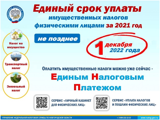 На территории Российской Федерации установлен единый срок уплаты налогов за 2021 год не позднее 1 декабря 2022 года. На территории Российской Федерации установлен единый срок уплаты налогов за 2021 год не позднее 1 декабря 2022 года.